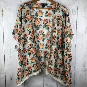 Mason + Mackenzie Kimono Floral Sheer Size XS